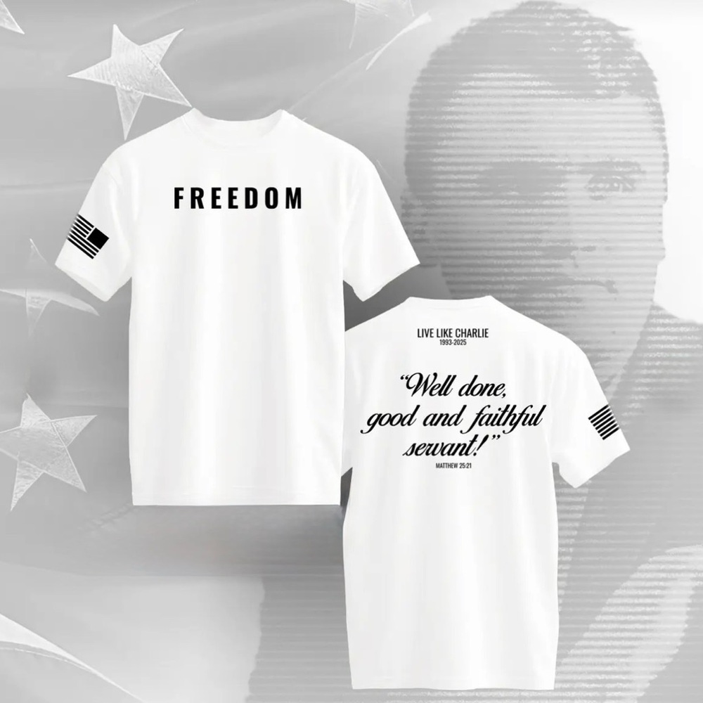 Daniel Defense NWOT Live Like Charlie Freedom Tee in White Size Unisex Medium